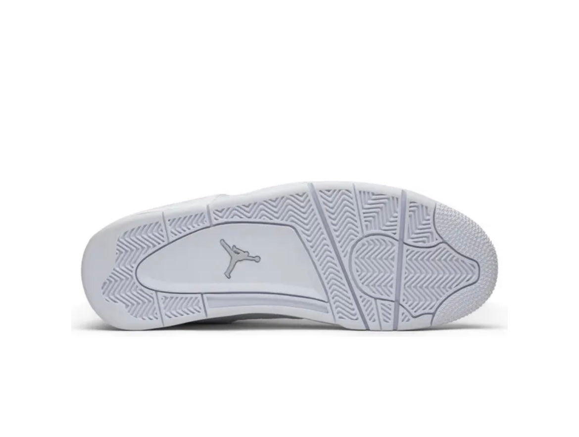 Air Jordan 4 Pure Money tenis Jordan blancos con detalles metálicos México