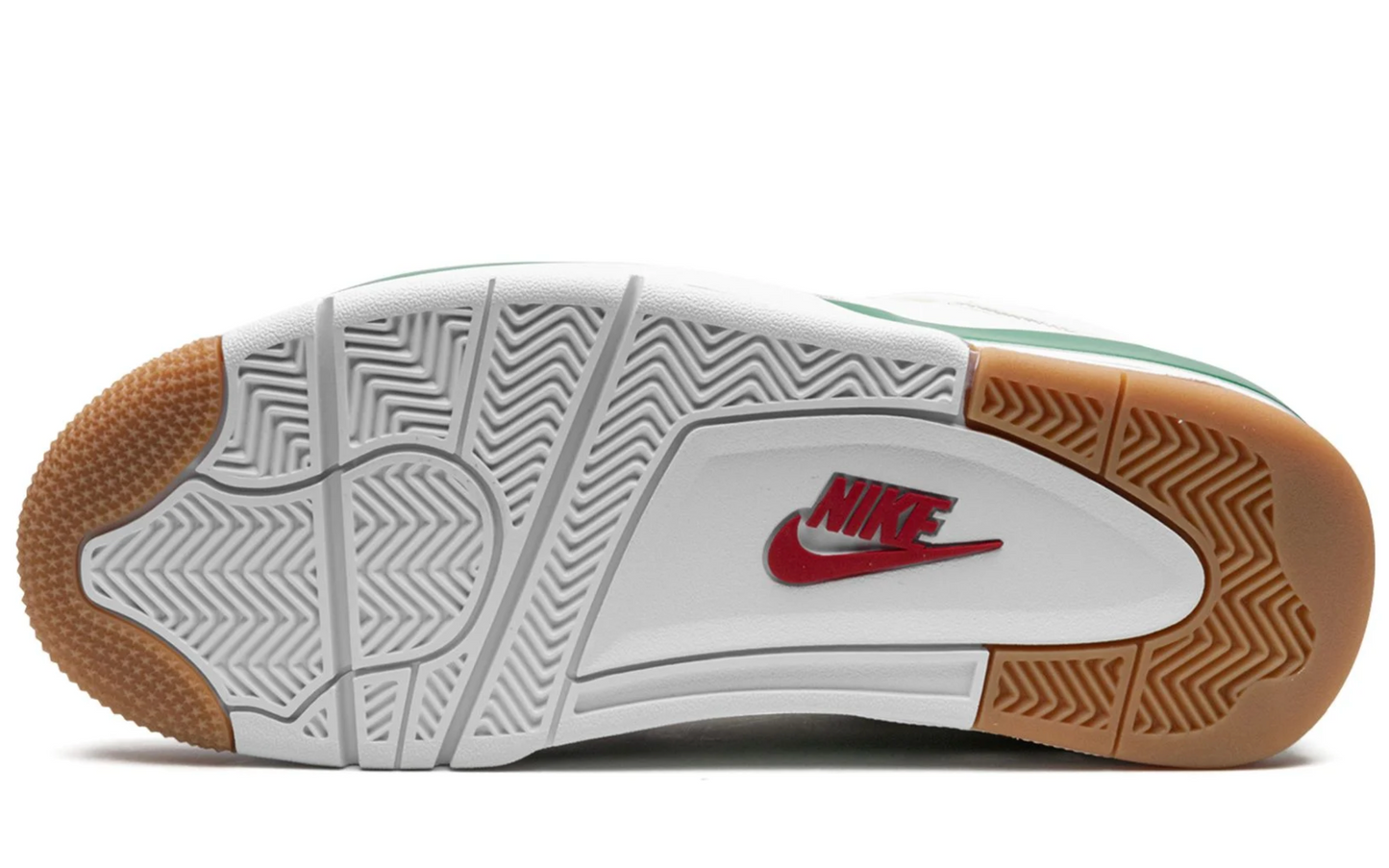 Jordan 4 Retro SB Pine Green blanco con detalles verdes y grises edición limitada México