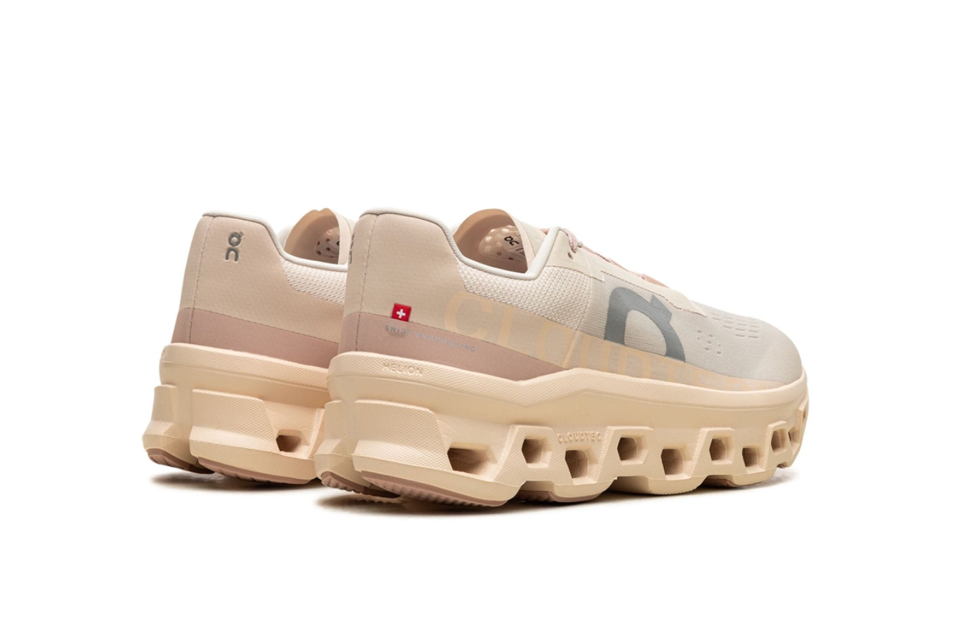 On Cloud Monster Rosa Neutro par completo