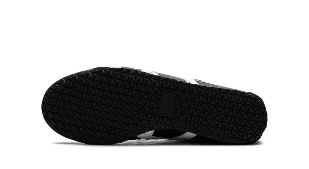 Tenis Onitsuka Tiger Mexico 66 Negro Blanco México vista lateral.