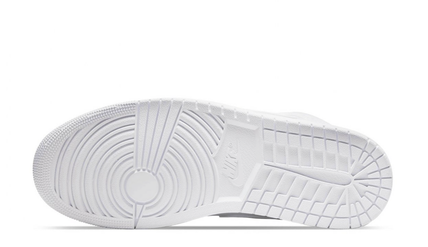 Jordan 1 Mid Triple White color blanco completo clásico unisex México