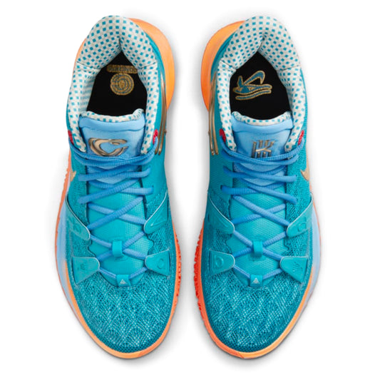 Nike Kyrie 7 Concepts Horus turquesa con detalles dorados para básquet y entrenamiento México