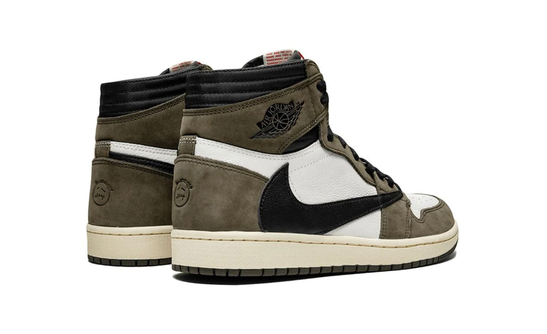 Jordan 1 Retro High OG Travis Scott Mocha vista trasera