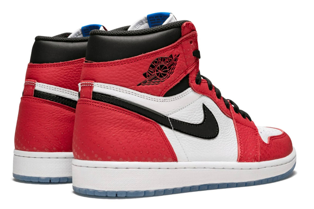 Jordan 1 Spiderman Origin Story color rojo blanco edición OG inspirada en Marvel México