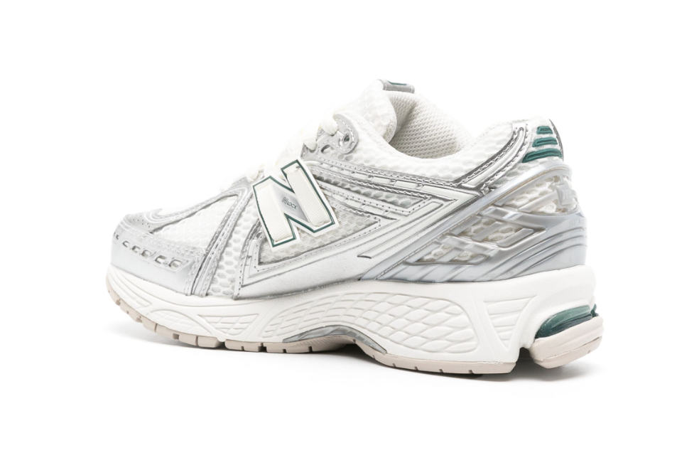Tenis New Balance 1906R Blanco Verde México vista lateral.