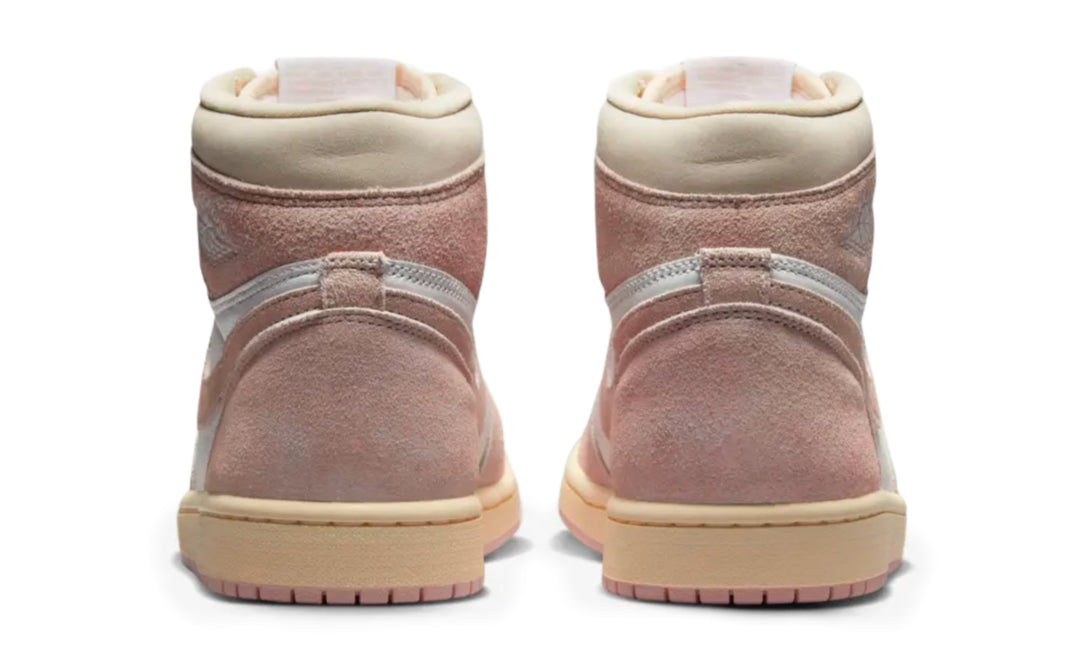 Jordan 1 High OG Washed Pink para mujer en tono rosa lavado con estética vintage México