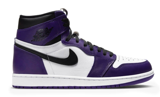 Jordan 1 Court Purple high morado y blanco estilo OG streetwear México
