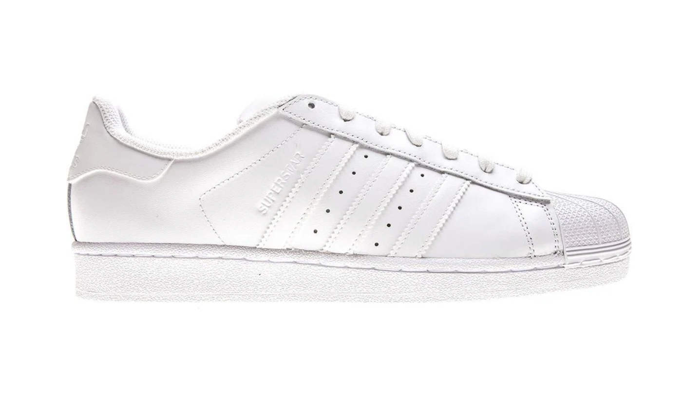 Tenis Adidas Superstar Piel Blanco vista lateral