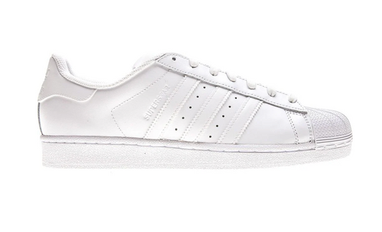 Tenis Adidas Superstar Piel Blanco vista lateral