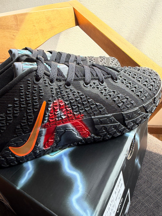 Nike Ja 3 NY vs NY detalle Swoosh dorado