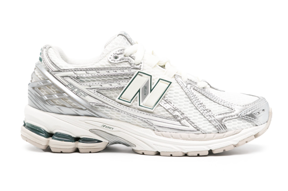 Tenis New Balance 1906R Blanco Verde México vista lateral.