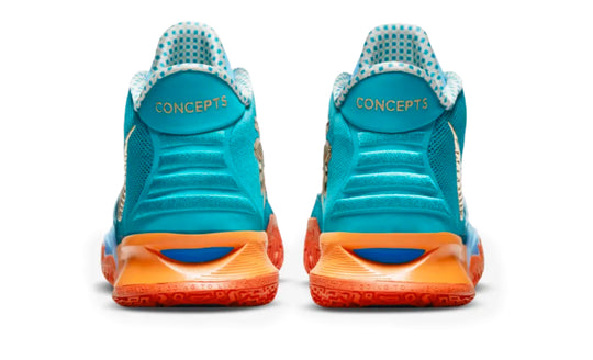 Nike Kyrie 7 Concepts Horus turquesa con detalles dorados para básquet y entrenamiento México