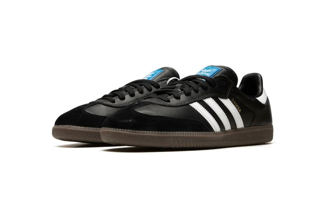 Tenis Adidas Samba OG Negro México vista lateral.