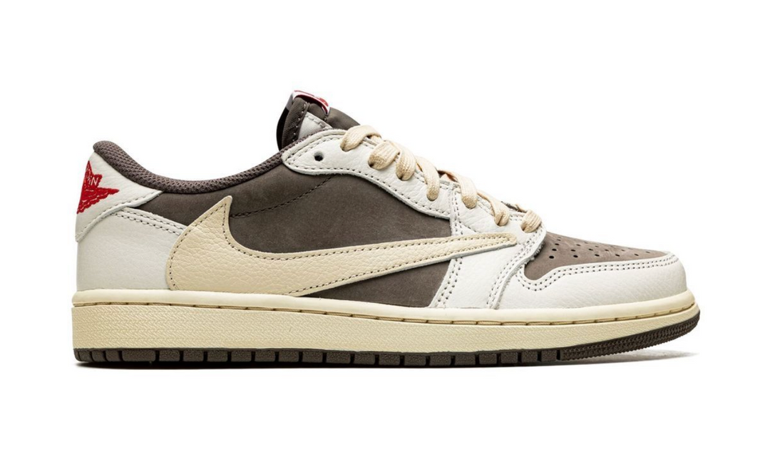 Jordan 1 Low OG SP Travis Scott Reverse Mocha vista lateral