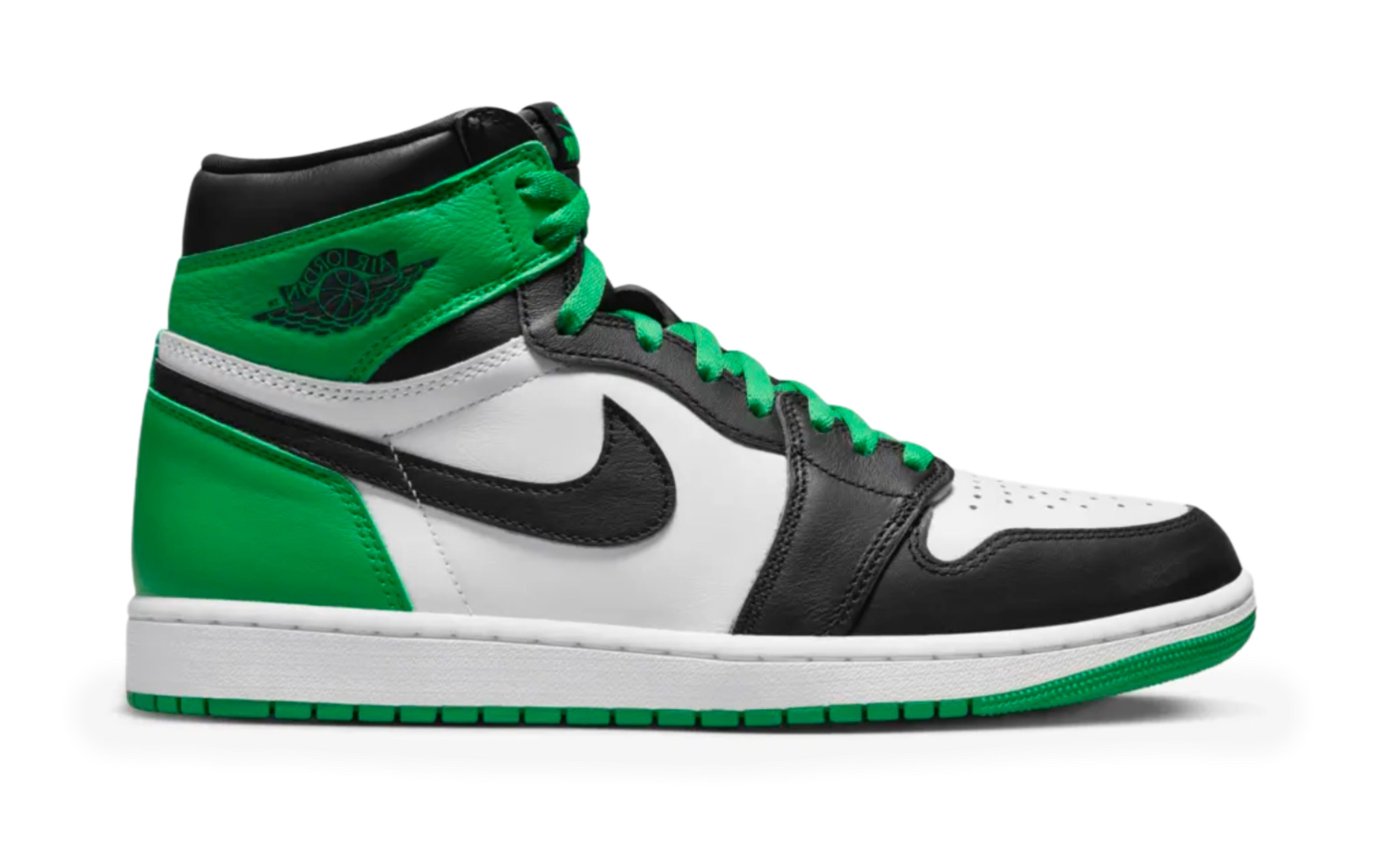 Tenis Nike Air Jordan 1 Retro High OG Lucky Green vista lateral