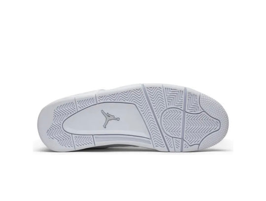 Air Jordan 4 Pure Money tenis Jordan blancos con detalles metálicos México