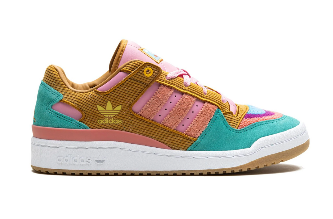 Adidas Forum Low Los Simpson Living Room México – tenis coloridos inspirados en la sala de Los Simpson, edición especial unisex