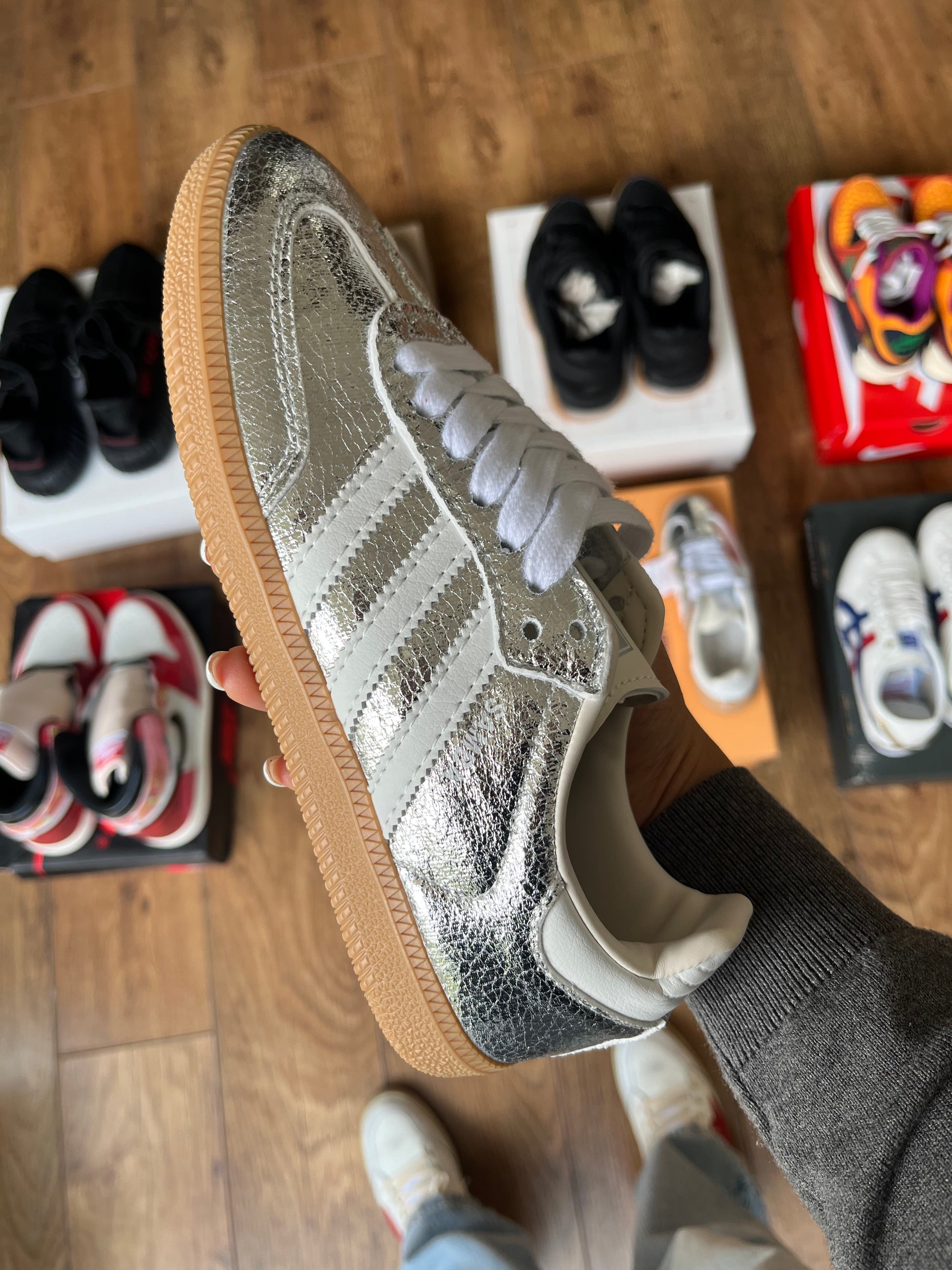 Tenis Adidas Samba Plata Mujer México