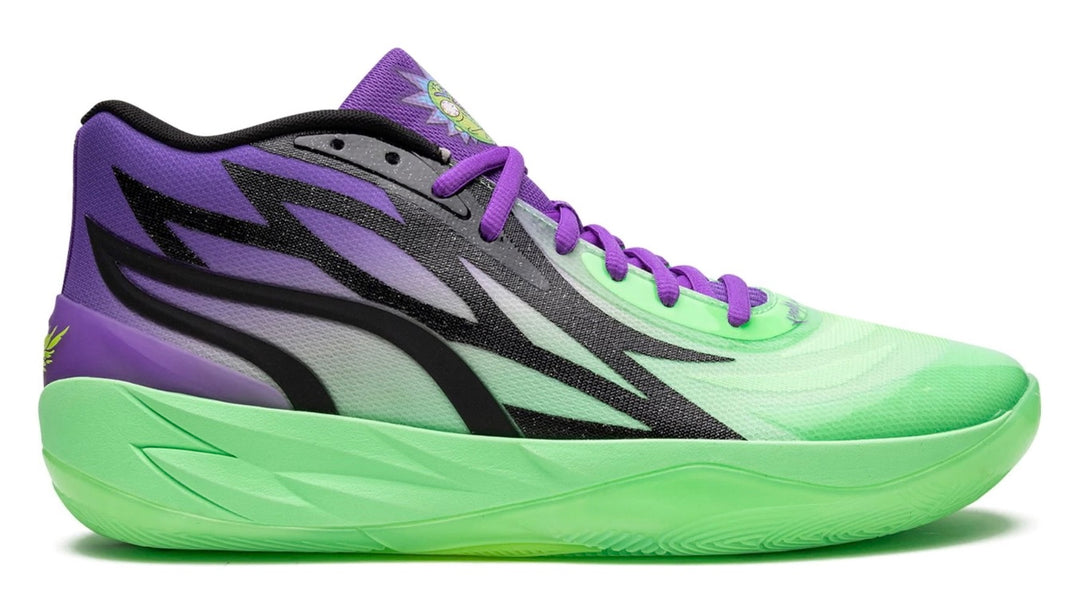 Puma LaMelo Ball MB.02 Rick and Morty tenis de basquet edición especial verde morado