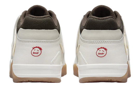 Jordan Jumpman Jack Travis Scott Sail Brown beige con Swoosh invertido y suela marrón México