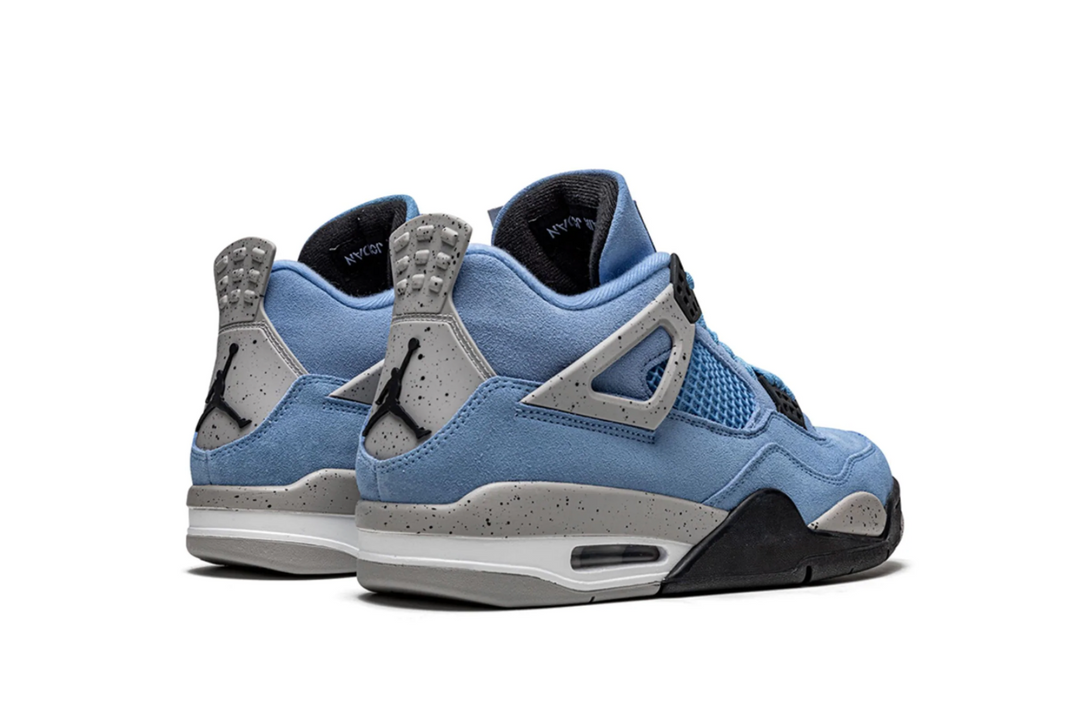 Jordan 4 University Blue retro gamuza azul UNC edición limitada México
