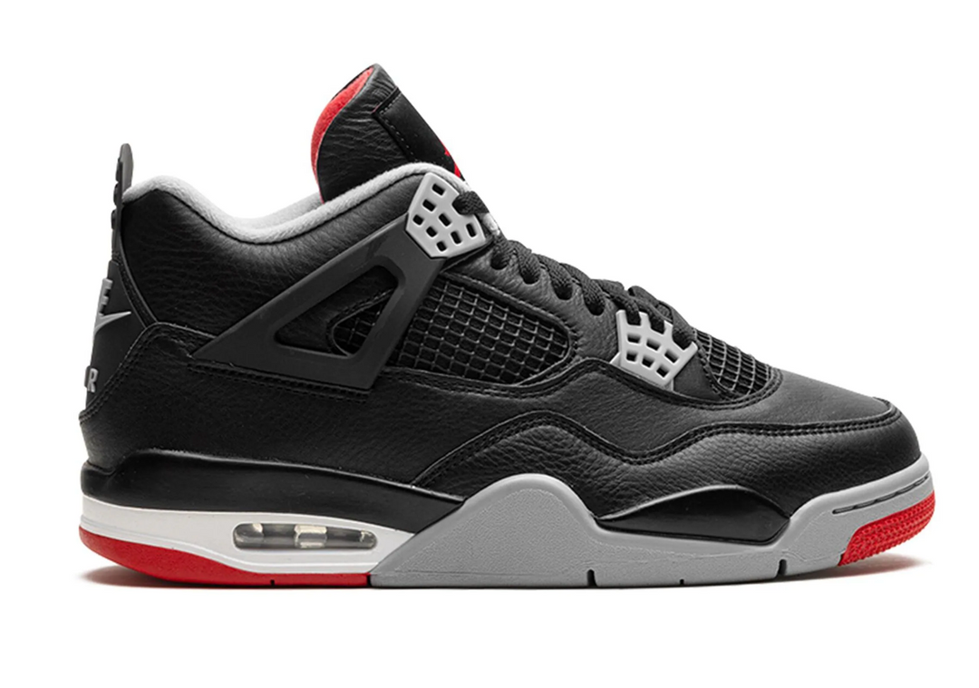 Jordan 4 Bred Reimagined 2019 negro con detalles rojos retro OG México