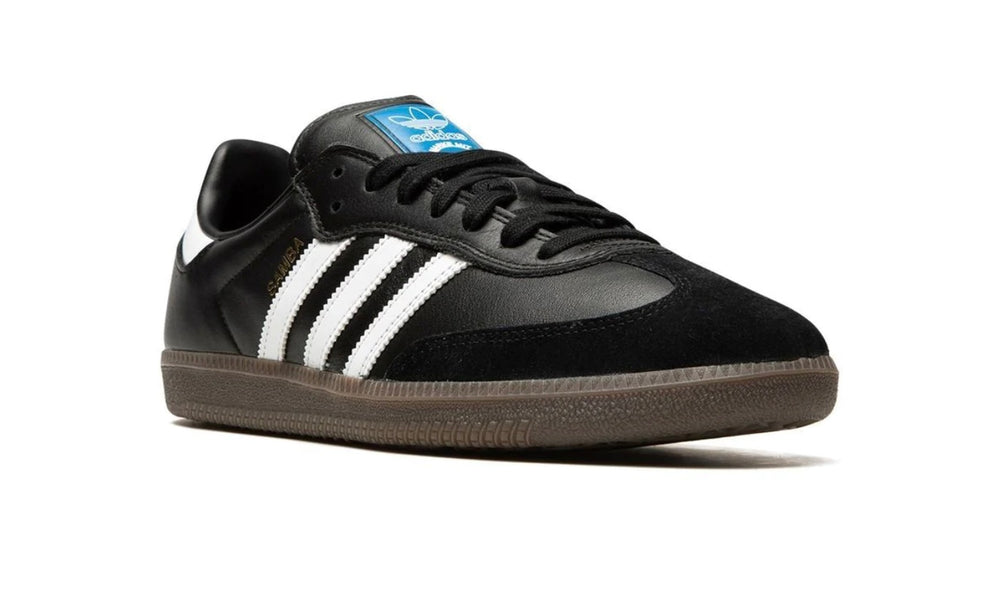 Tenis Adidas Samba OG Negro México vista lateral.