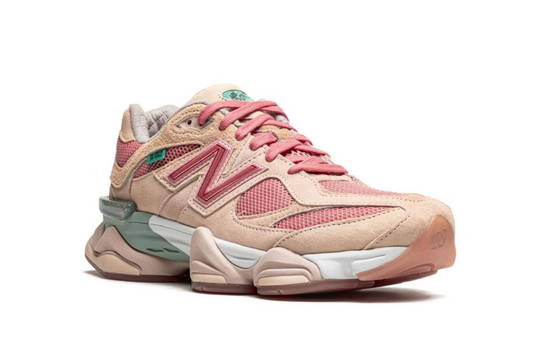 Tenis New Balance 9060 Joe Freshgoods Rosa México vista lateral.