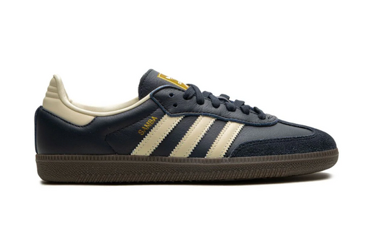 Tenis Adidas Samba OG Azul Marino México vista lateral.
