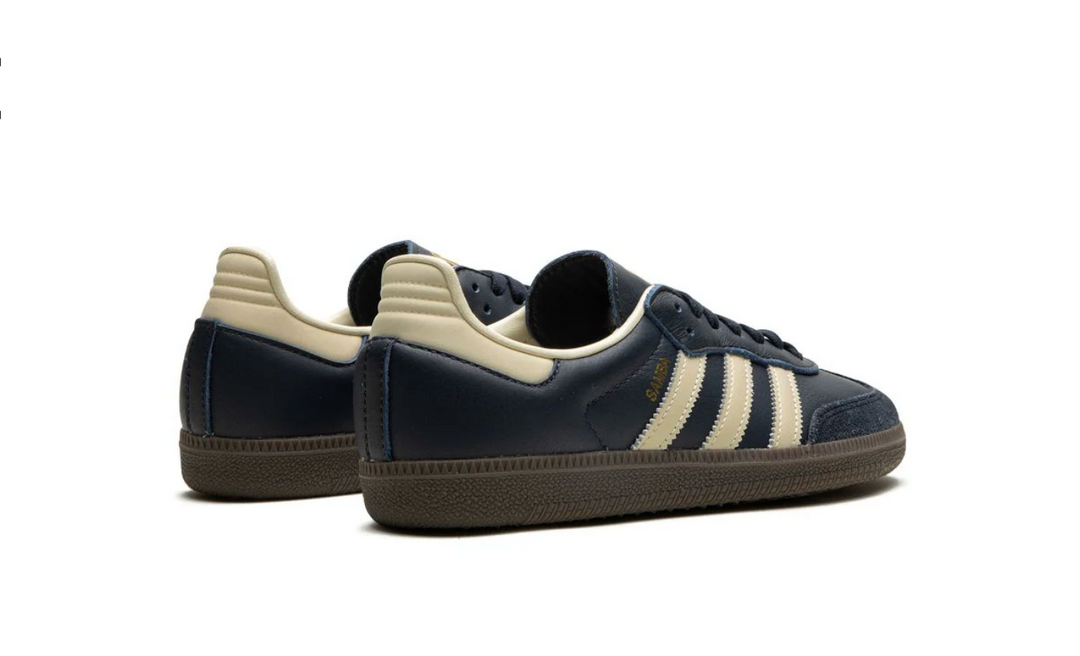 Tenis Adidas Samba OG Azul Marino México vista lateral.
