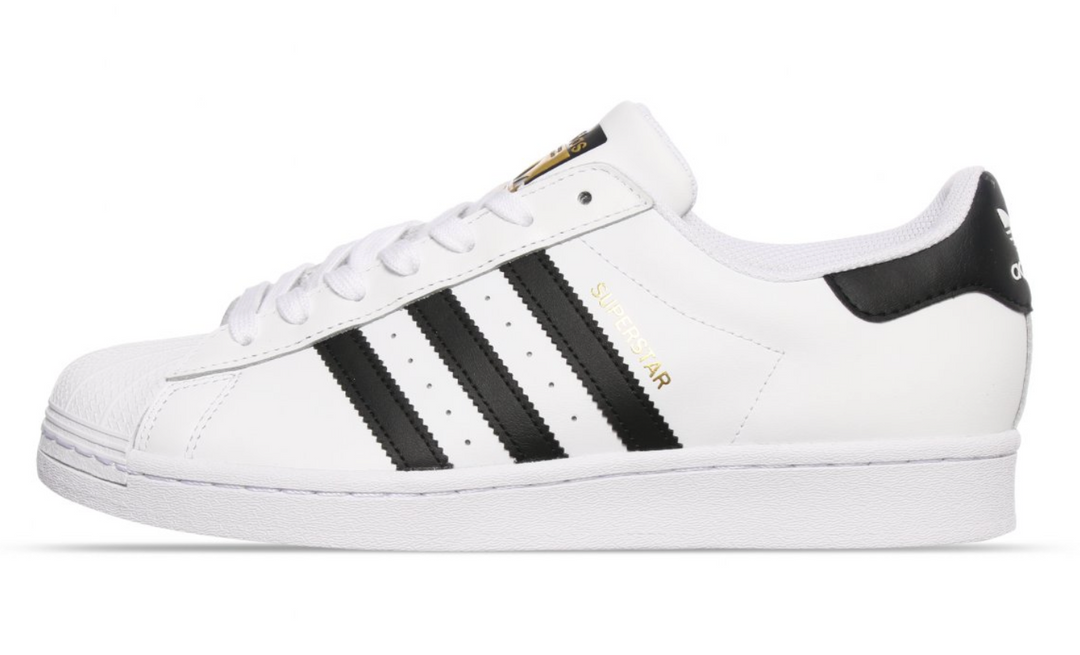 Tenis Adidas Superstar Clásico Blanco y Negro vista lateral
