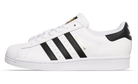 Tenis Adidas Superstar Clásico Blanco y Negro vista lateral