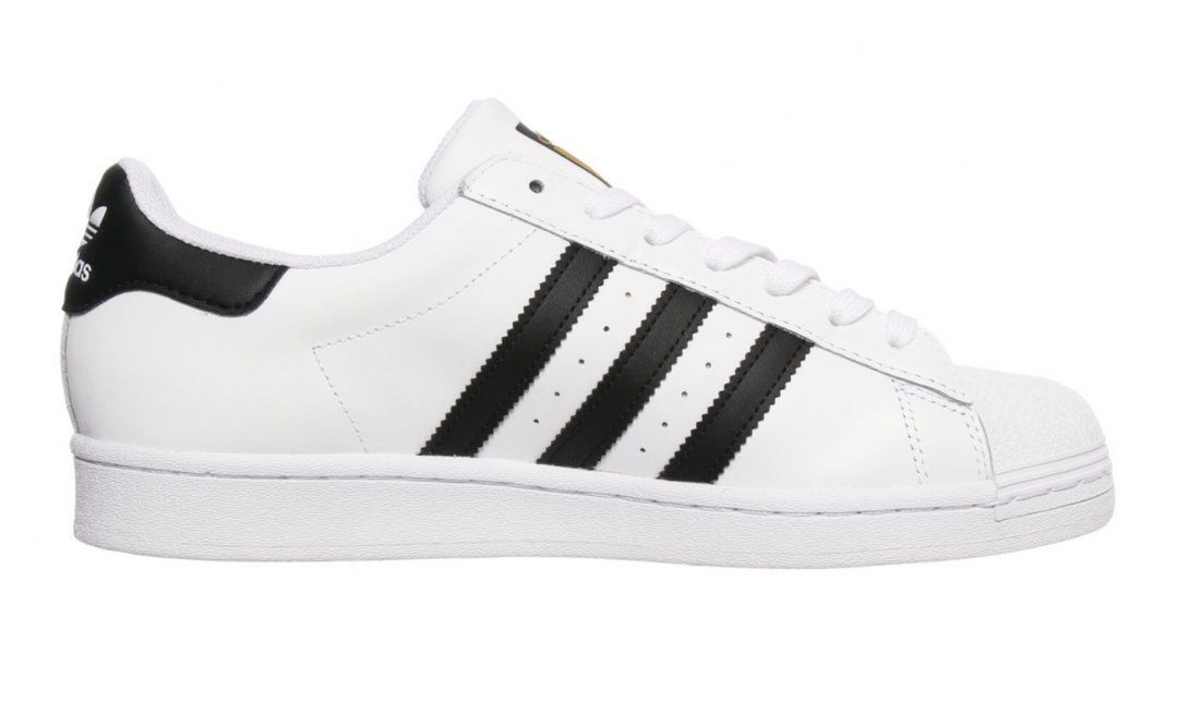 Tenis Adidas Superstar Clásico Blanco y Negro vista lateral