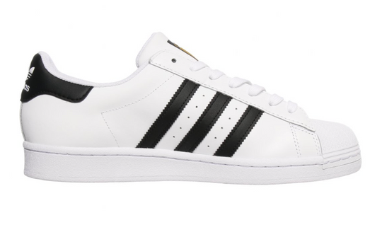 Tenis Adidas Superstar Clásico Blanco y Negro vista lateral