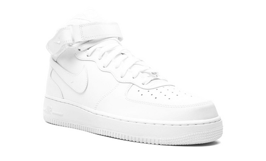 Tenis Nike Air Force 1 Mid Blanco vista lateral