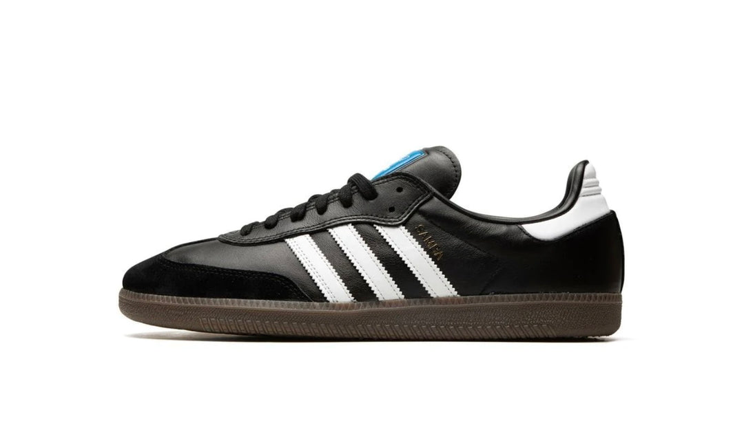 Tenis Adidas Samba OG Negro México vista lateral.