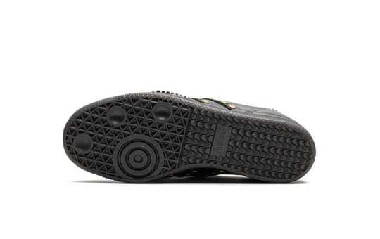 Tenis Adidas Samba Negro Dorado Wales Bonner México vista lateral.