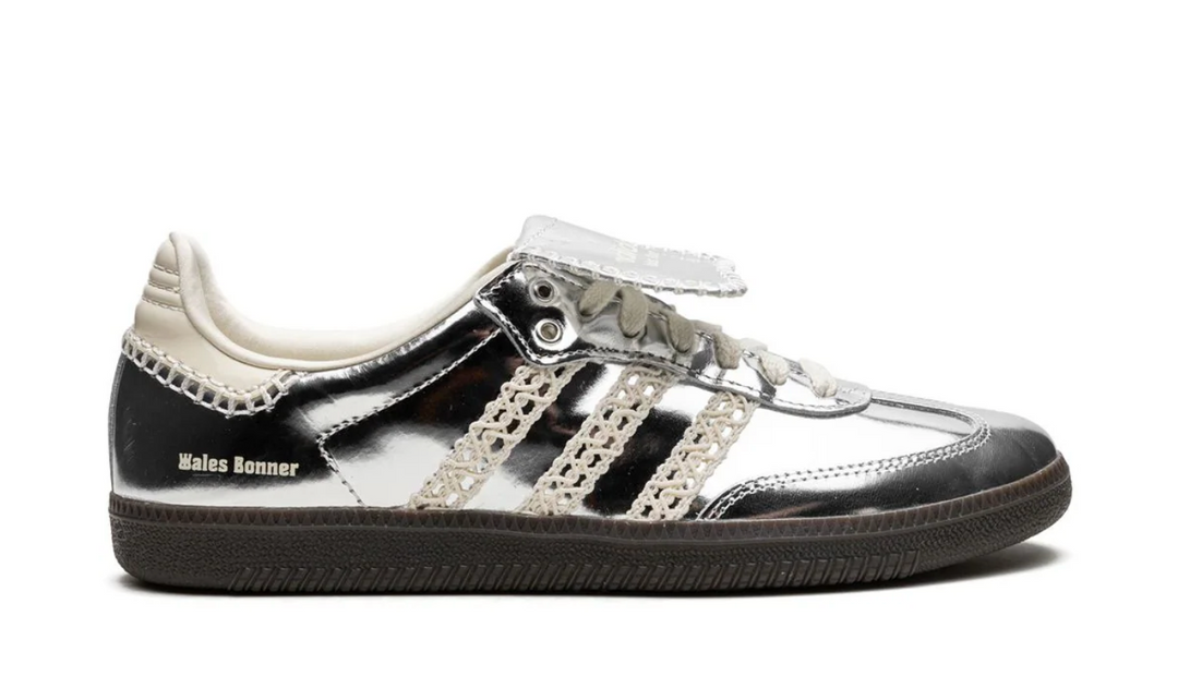 Tenis Adidas Samba Wales Bonner Plata México vista lateral.