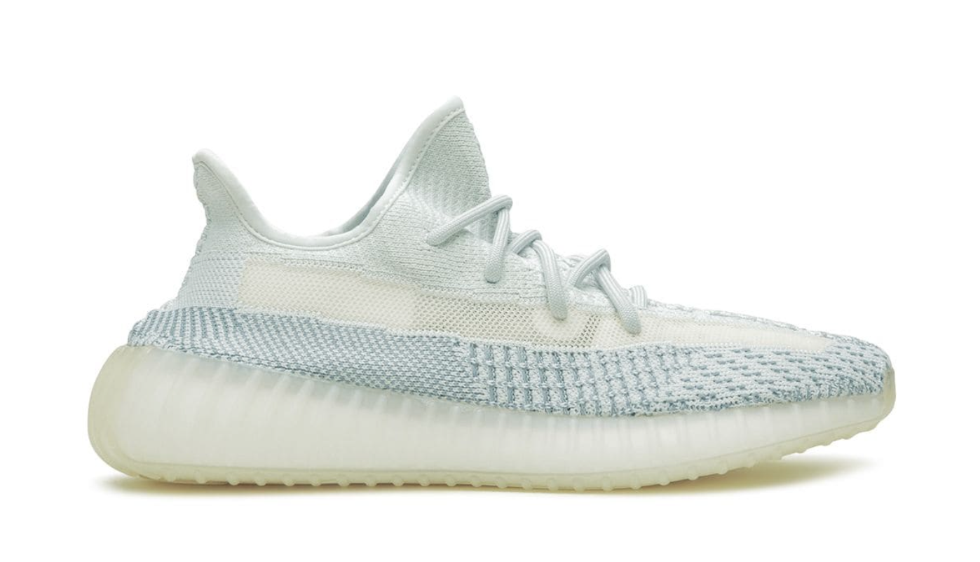 Tenis Adidas Yeezy Boost 350 V2 Cloud White México vista lateral.