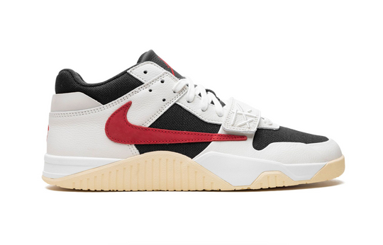Jordan Jumpman Jack Travis Scott University Red en tonos rojo, blanco y negro con Swoosh invertido México