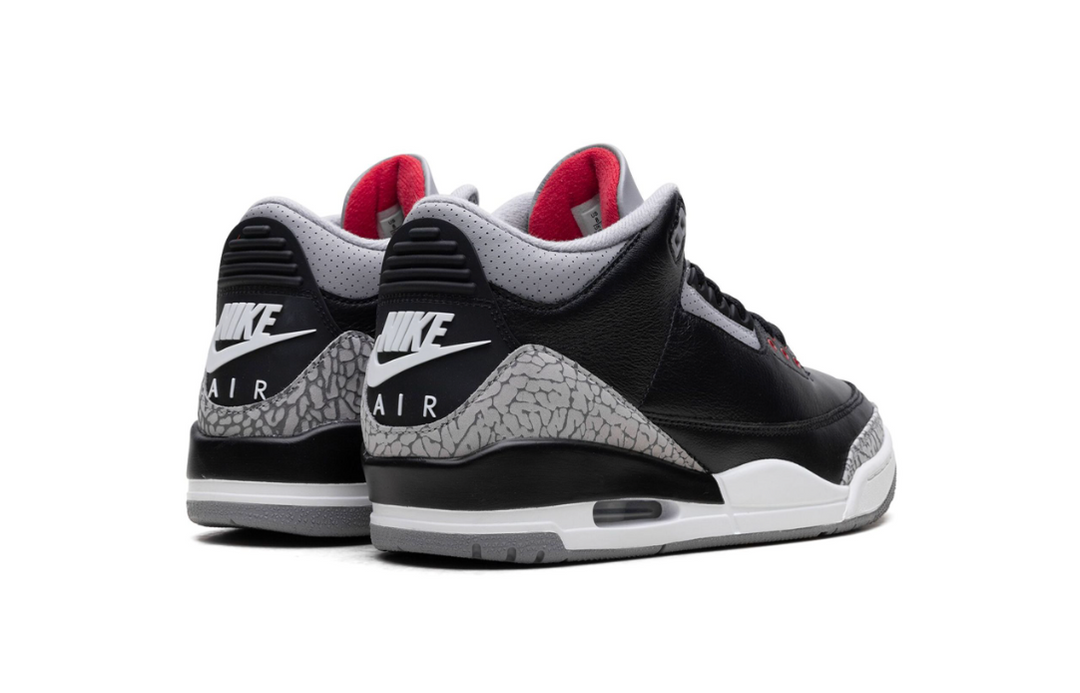 Jordan 3 Black Cement retro clásico OG negro gris México