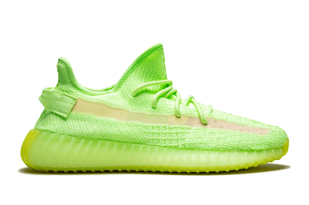 Tenis Adidas Yeezy Boost 350 V2 Glow in the Dark México vista lateral.