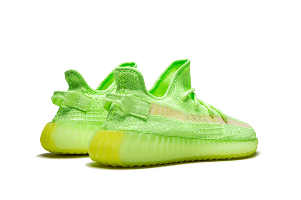 Tenis Adidas Yeezy Boost 350 V2 Glow in the Dark México vista lateral.