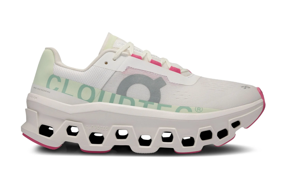 On Cloud Blanco Rosa Pastel Mujer México vista lateral.