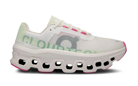 On Cloud Blanco Rosa Pastel Mujer México vista lateral.