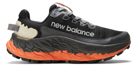 Tenis New Balance Fresh Foam Negro Naranja México vista lateral.