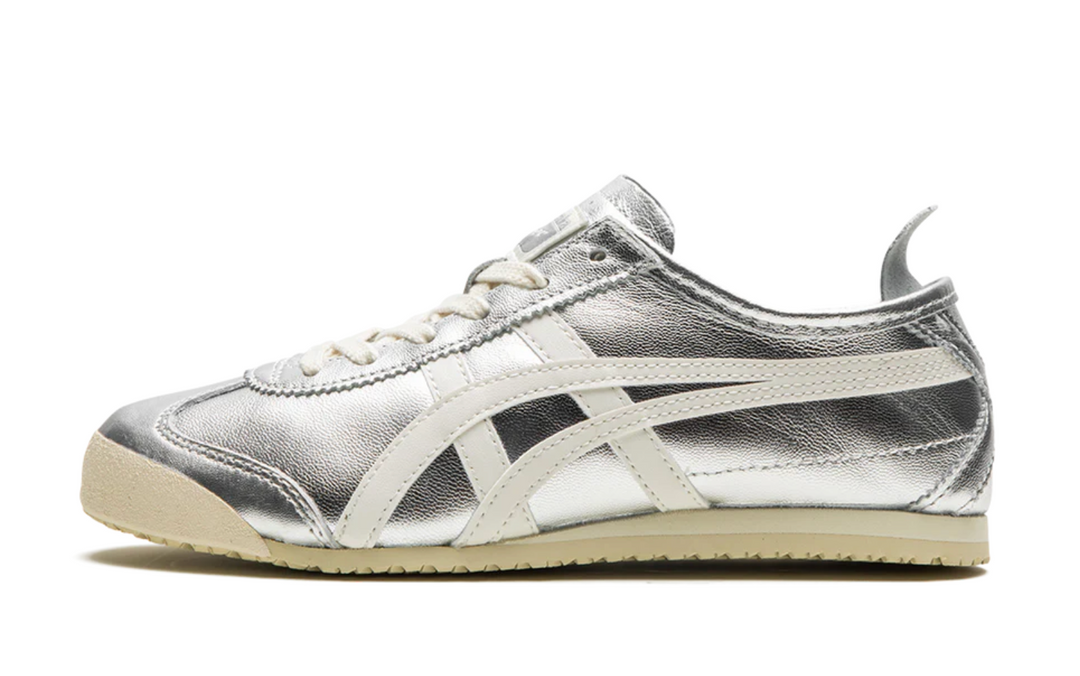 Tenis Onitsuka Tiger Plata Mujer México vista lateral.