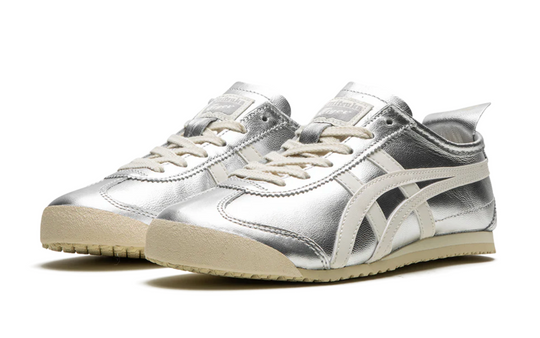 Tenis Onitsuka Tiger Plata Mujer México vista lateral.