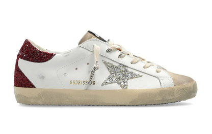 Golden Superstar Style Glitter – Blanco con Estrella Plateada