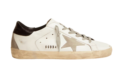 Golden Super-Star Style Blanco – Tenis Vintage Look con Estrella Beige